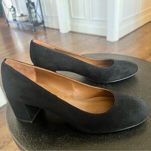 Margaux Black Heels Classic Suede Pumps